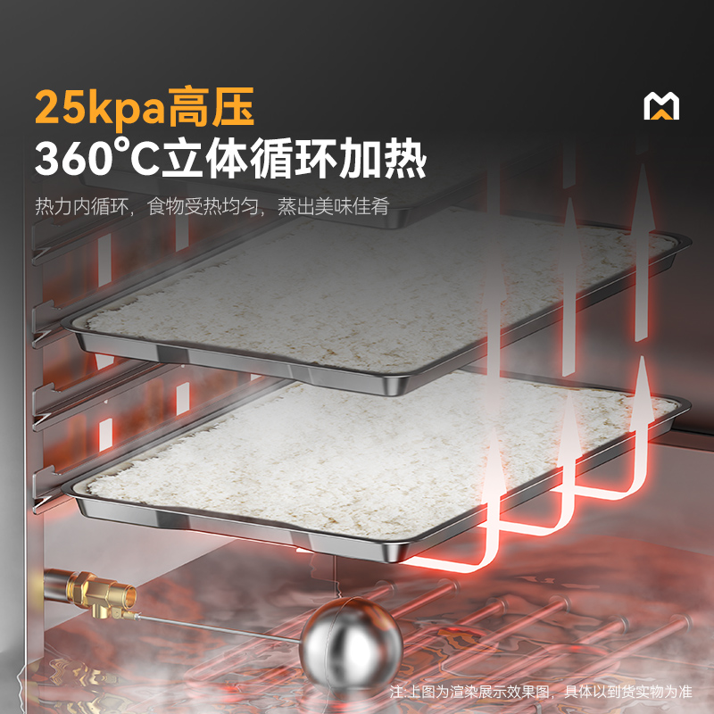MDC商用高原蒸柜電熱款40盤(pán)雙門(mén)蒸飯柜